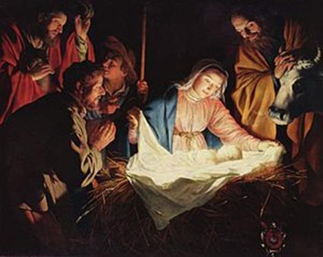 någon man. Jesus föddes i ett stall i staden Betlehem i Israel.