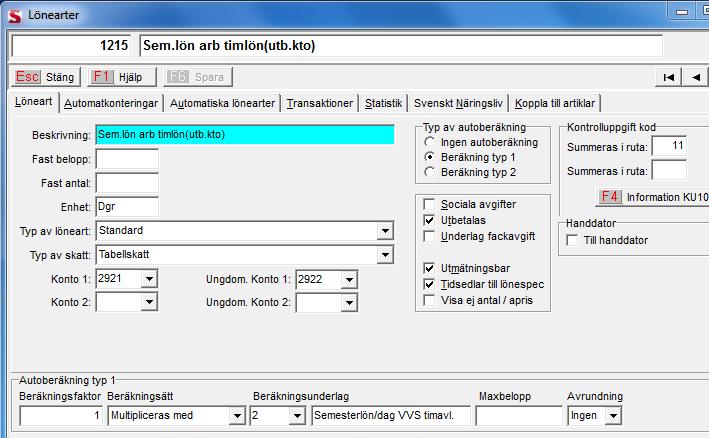 ex löneart 1110), så ska det inte vara bock i rutan för sociala avgifter på löneart 1215.