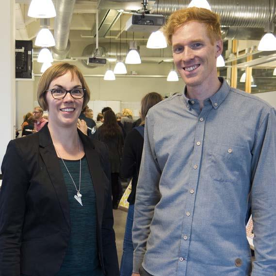 Karin Stolpe och Gunnar Höst, föreståndare respektive biträdande föreståndare för NATDID, under invigningen av centrumet den 22 oktober.