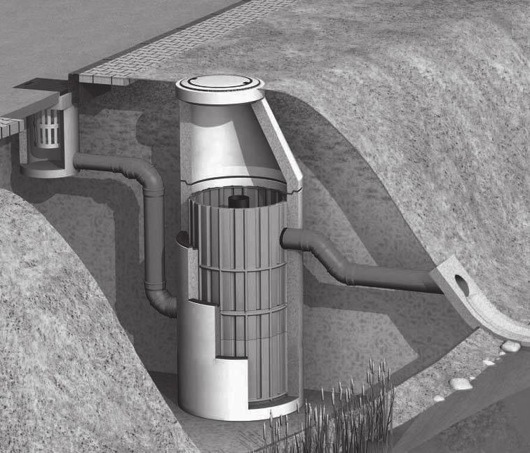 Filterbeskrivning Hydrosystem 1000 Applikationsmöjligheter: Filtret är konstruerat för att klara rening gällande Regnvatten / Dagvatten som kommer från hårdgjorda ytor såsom tak (inkl även metall