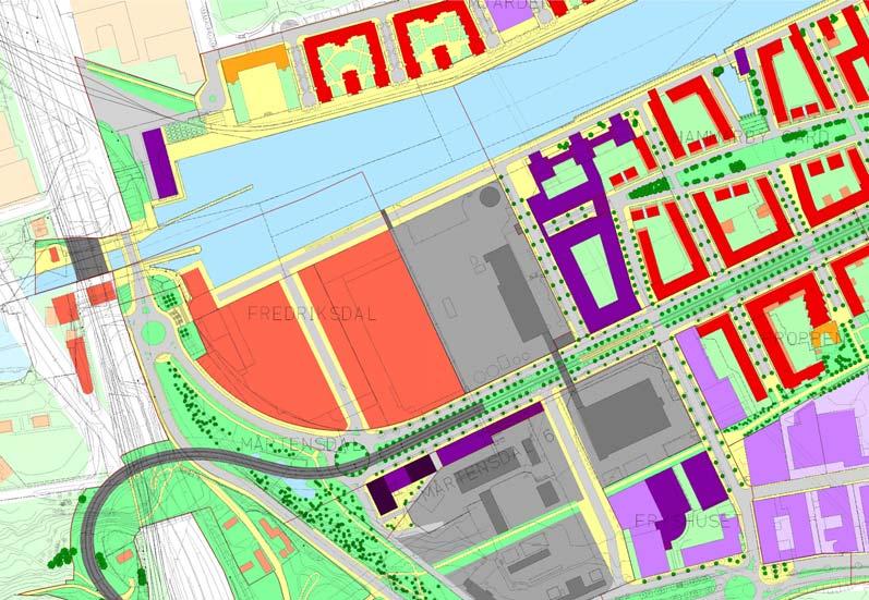 3 (8) Hammarby Gård värmeverk Fredriksdal Proppen Natur och parker Inom området finns ingen grönmark. Inom bostadsdelen kommer ny gårdsyta att tillskapas.