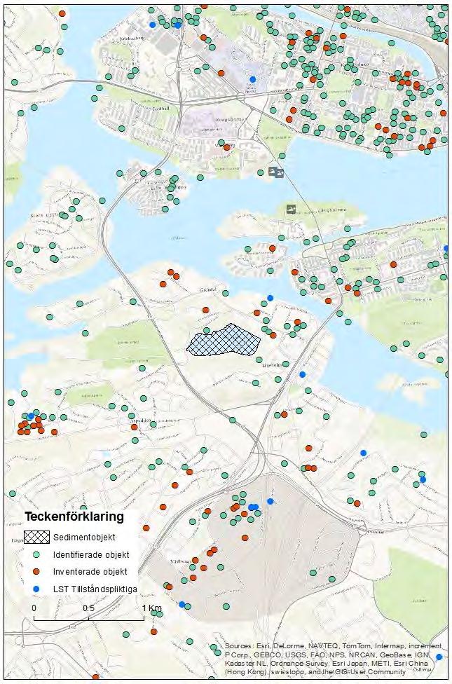 Figur 49 Redovisning över Trekanten och närliggande objekt.