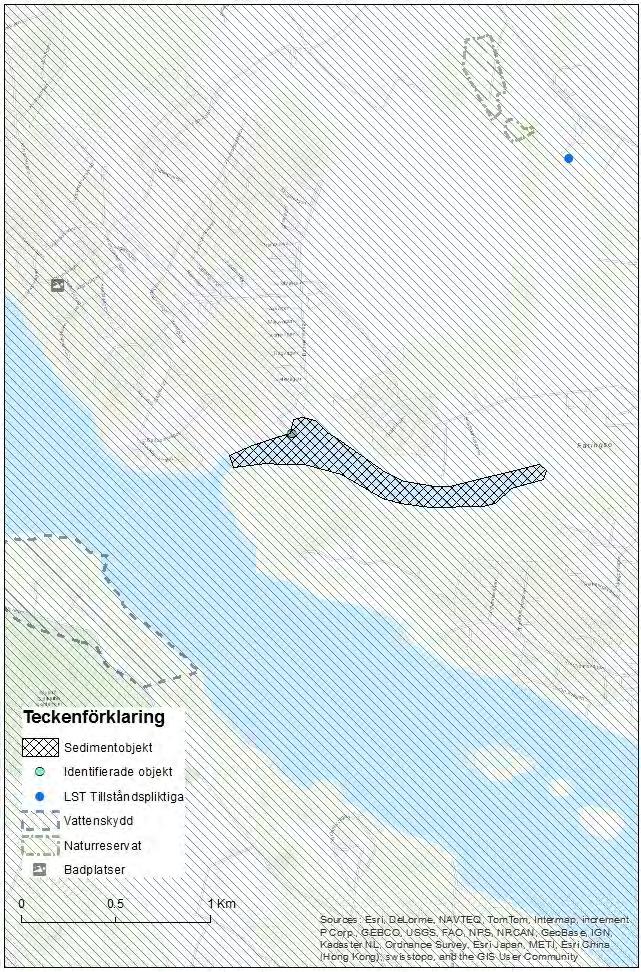 Figur 7 Redovisning över Törnbyviken och närliggande objekt.