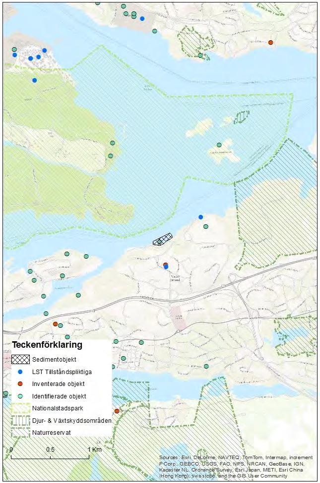 Figur 13 Redovisning över Augustendal och närliggande objekt.
