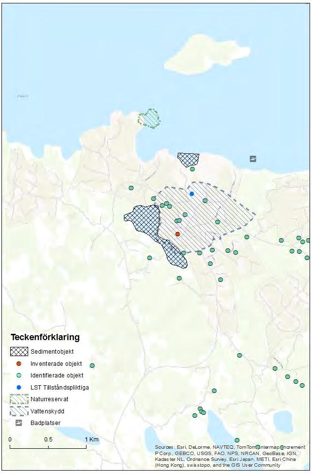Figur 17 Redovisning över Blåkaren och närliggande objekt.