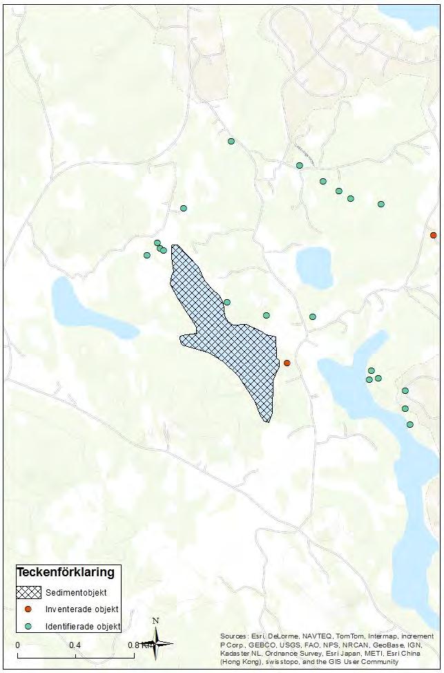 Figur 21 Redovisning över Masugnssjön och närliggande objekt.