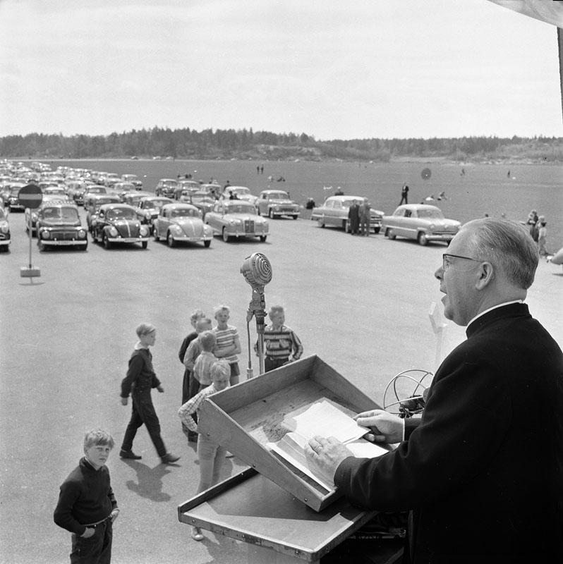 Drive-in gudstjänst 1957