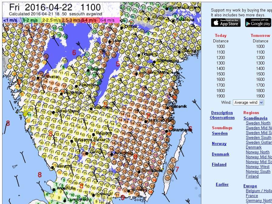 Segelflyget - RASP Regional Atmospheric Soaring Prediction Boundary Layer Information Prediction