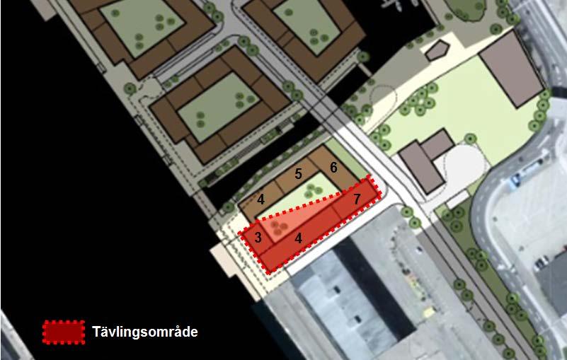 UPPGIFTEN Tävlingsuppgiften är att redovisa ett förslag på gestaltning av bostadskvarteret med hög arkitektonisk kvalitet.