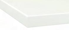 OXSTEN bänkskiva, vit med aluminiumkant. Samtliga OXSTEN bänkskivor kan beställas med aluminiumkant.