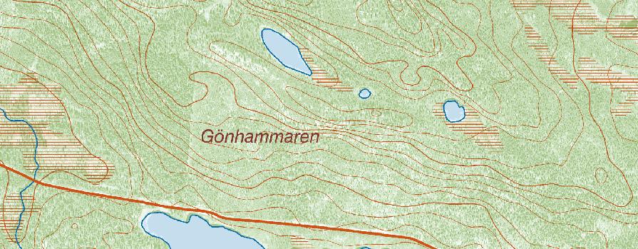 Ur GSD-fastighetskartan ärende 106-2004/188-X Karta tillhörande Gävleborgs läns författningssamling Gränsen är inmätt i fält