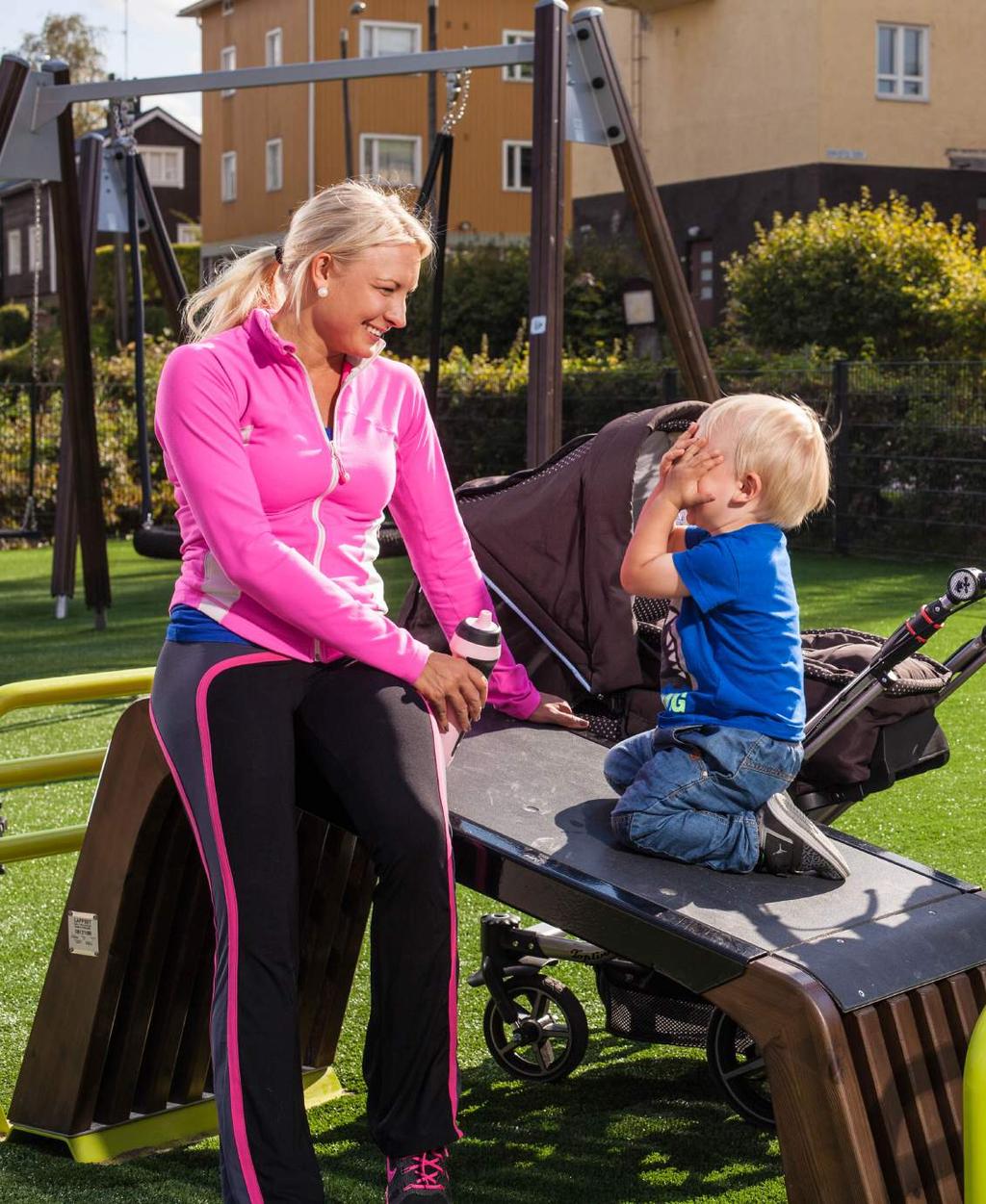 FITNESS Filosofin bakom Lappset Fitness-produkterna är att det enkla är det bästa. Det ska vara enkelt att komma igång, och den fysiska tröskeln ska vara så låg som möjligt.