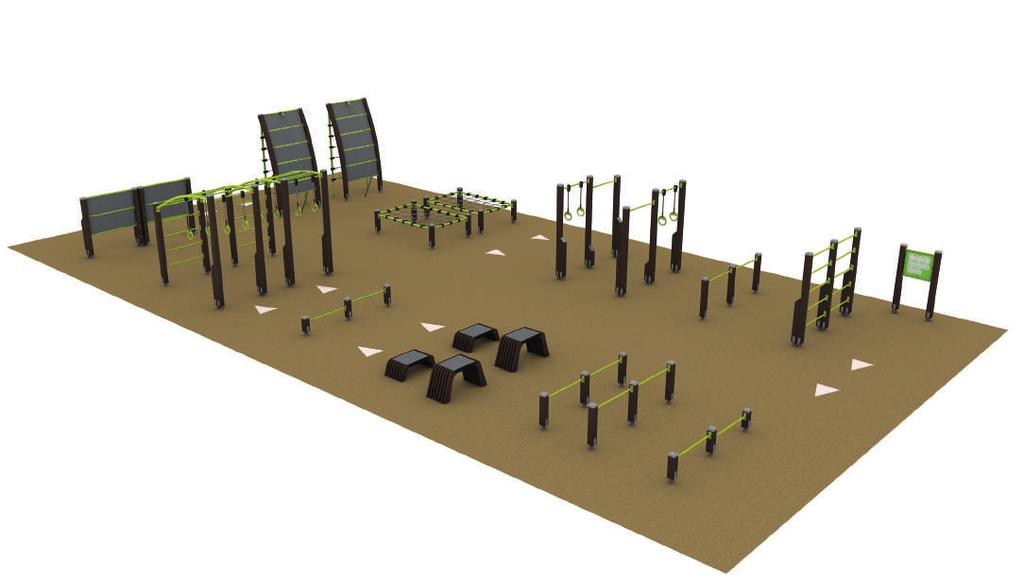 10 9 7 6 FITNESS 4 11 5 2 3 1 8 4 081305M FITNESS TRACK M Storlek 9,5 m x 17,5 m 1 081290M INFO SIGN 2 081200M BOX S 3 081201M BOX M 4 081250M JUMPER 5 081282M LADDERS 6 081235M ROPE WALL 7 081245M