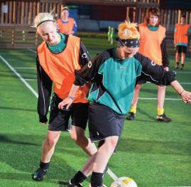 sportentusiaster samlas för att uppleva bollspelens tjusning.