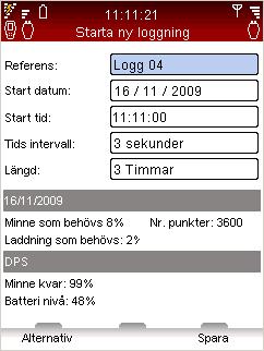 Loggning TA-SCOPE 15 För ventiler av annat fabrikat än TA, tryck på funktionsknappen Alternativ, välj Ändra till Kv-mode och tryck retur. Skriv in information om ventilen.