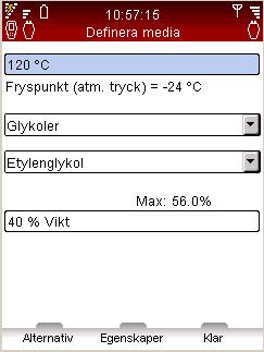 Media TA-SCOPE Media Funktionsförklaring Den här funktionen styr mediainställningarna i det system som ska mätas och justeras in.