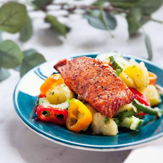 Laxfilé med potatissallad Recept 5: Fajitas med korv Du vet väl att du som