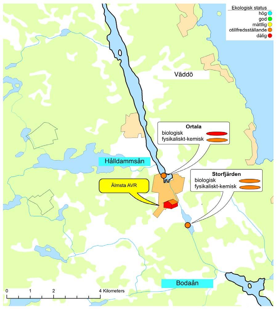 Ortalaviken och Storfjärden Ortalaviken har en areal av 5,2 km2 och sträcker sig i nord-sydlig riktning från Singöfjärden i norr till Älmsta i söder.