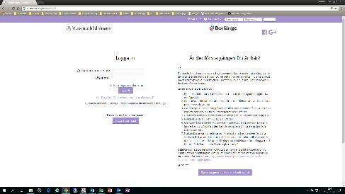 Webbläsarens fönster visas. 2. I adressfältet skriv: http://vuxbor.se [Tryck ENTER] Om du skrivit rätt så ska Vuxenutbildningens lärplattform visas. 3.