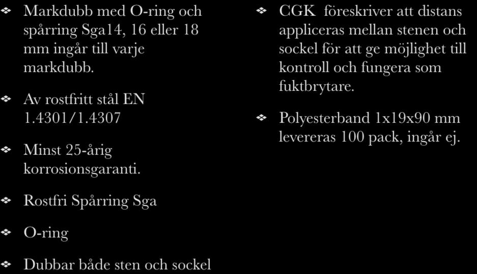 Markdubb Markdubb med O-ring och spårring Sga14, 16 eller 18 mm