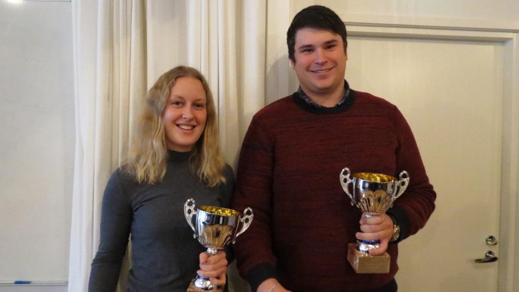 På bilden ovan: Vinnare av Årets Golfare-ranking 2016, från vänster Emma Lindman och Jonathan Mörn. Årets Golfare 2016 Herrar (totalt antal 41) 1. Jonathan Mörn 114 2. Sebastian Lindman 113 3.