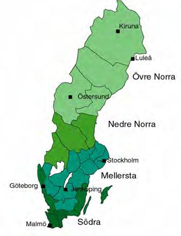 Norra kontroll Södra kontroll Prov Figur 1 Karta 1: Sverige indelat i klimatzoner med avseende på vinterklimat. Karta 2: Prov- och kontrollområden markerade.