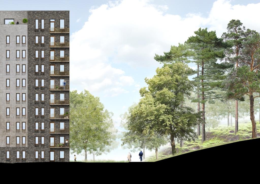 Förskolan kommer att ha en tillhörande gårdsyta men också nära till