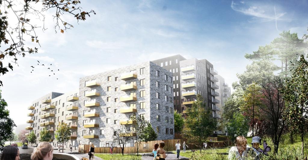 detaljplanens granskningsskede har gång- och cykelvägens läge justerats för att ge mer plats åt förskolegården.