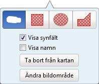 Dra de svarta punkterna i slutet av det gula synfältet för att ändra storlek på och placera kameravinkeln. 7. Dra kodare, sparade vyer och andra kartor som du behöver från System Explorer till kartan.