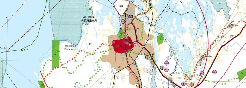 Landskapsplanen På planområdet gäller Österbottens landskapsplan 030. Österbottens förbunds landskapsfullmäktige godkände planen 9.9.008, och den fastställdes av miljöministeriet 1.1.010.