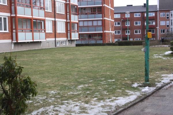Fotografi 6: Befintlig gräsyta där ett trädäck är möjligt. Tabell 3.2.