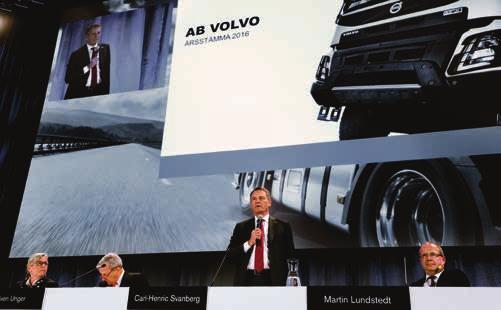 1 Aktier och aktieägare 2 Bolagsstämma AB Volvo är ett avstämningsbolag, vilket innebär att bolagets aktiebok förs av Euroclear Sweden AB. Per den 31 december 2016 hade Volvo 237.