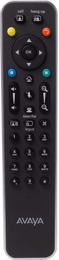 Fjärrkontroll Avaya-fjärrkontrollen gör att du trådlöst kan styra alla funktioner i Avaya 1010/1020 samt navigera användargränssnittet, ringa och ta