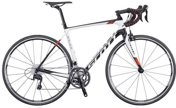 Racercykel Solace 20 Scott Racercykel Solace 20 22-växlad 54cm 56cm 170-184cm 180-195cm Vit Vit Racercykel Scott Solace 20 har en fantastisk ram som tar upp vibrationer extremt bra och är makalöst