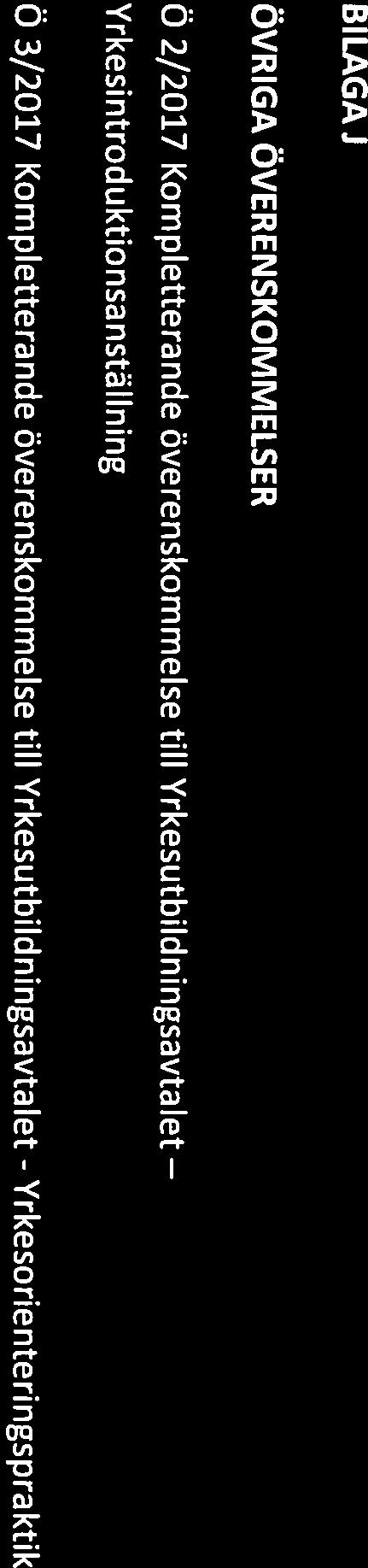 BILAGA J ÖVRIGA ÖVERENSKOMMELSER Ö 2/2017 Kompletterande överenskommelse till