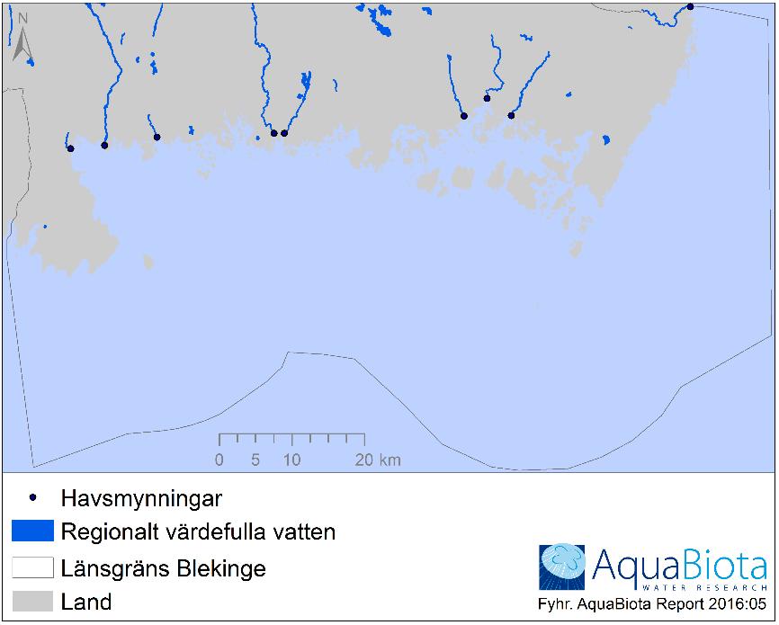 Naturvärdesbedömning för interkommunal översiktsplanering och grön infrastruktur för havet i Blekinge Figur 7.