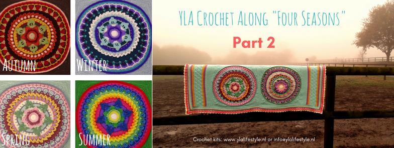 YLA Crochet Along Del 2 Det är dags för del 2 av YLA Crochet Along Four Seasons! I denna del kommer vi att avsluta de två första cirklarna. Är du redo? Då börjar vi.