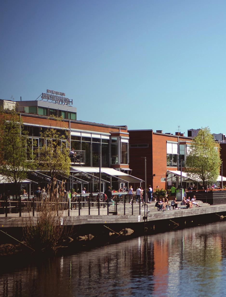 De tre nya Atollen-kvarteren innehåller en trivsam blandning av bostäder, kontor, service, butiker och restauranger.