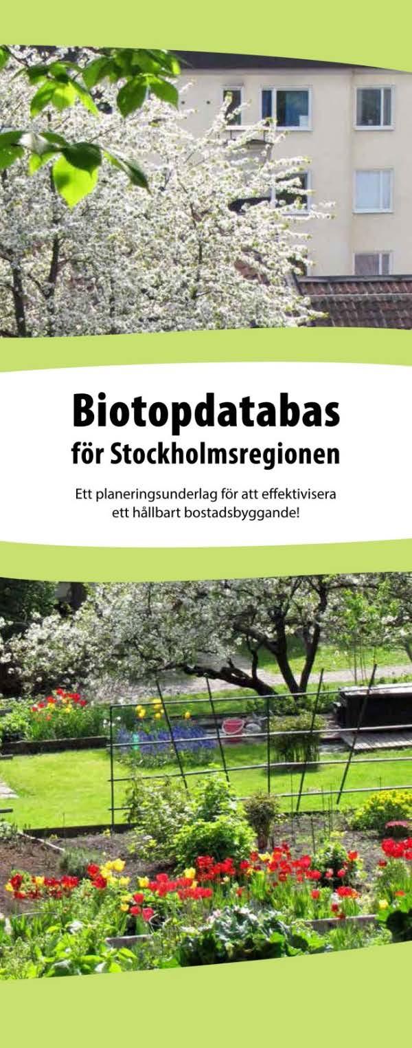 Modern biotopdatabas och urbana ekosystemtjänster 9 september 2016 Klara Tullback