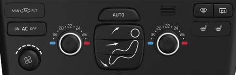 elektronisk klimatanläggning, Ecc* UTOMTISK REGLERING I UTO-läge hanterar ECC-systemet alla funktioner automatiskt och gör därmed bilkörningen enklare med optimal klimatkomfort.
