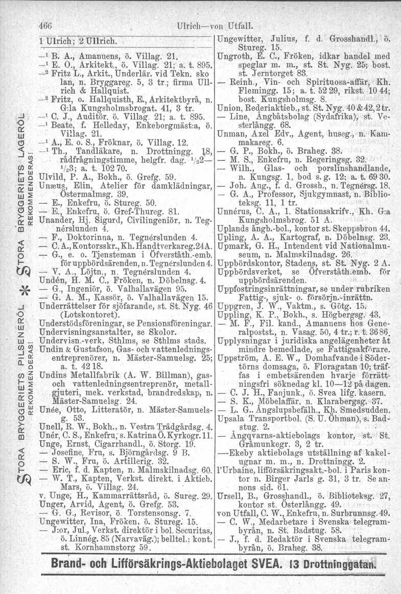 ..J '0 w z w _. en(/) n. en Z I- W w::! _::! w ej >-. ID «I- 466 Ulich-vn Utfall. 1 Ulich; 2.Ullich. Ungewitte, Julius, f. d: Gsshandl., ö. --------------- Stueg. 15. -' B. A., Amanuens, ö. Villag.