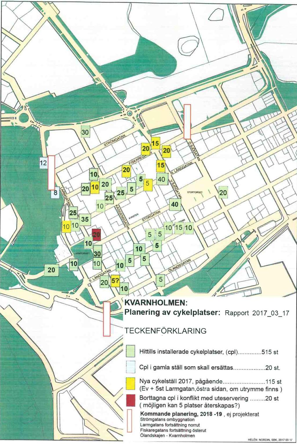 Kvarnholmens cykelparkeringar -