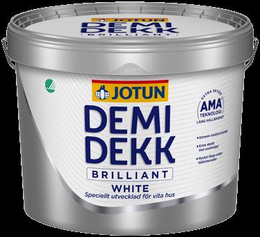 DEMIDEKK Ultimate Helmatt DEMIDEKK Ultimate Täckfarg DEMIDEKK Ultimate Fönster DEMIDEKK Brilliant White Mycket långa underhållsintervaller AMA teknologi* extra skydd och