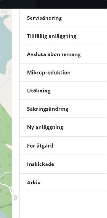 14 Säkringsändring 1 Klicka på Säkringsändring i den högra menyn. 2 Ange EAN, mätare eller ID på anläggningen och klicka på knappen SÖK BEFINTLIG.