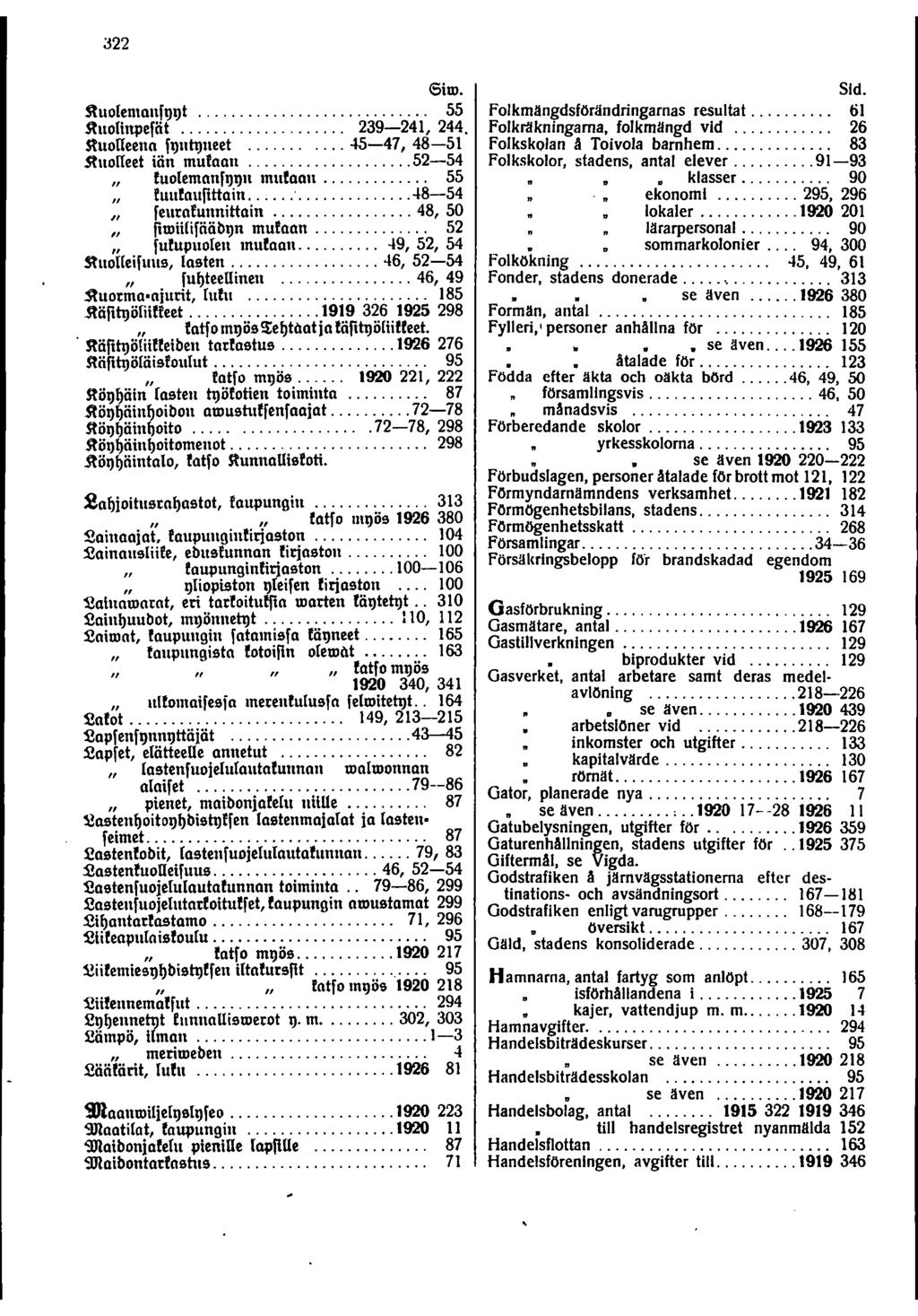 J <Siw. 5luo(emanfl)l)t... 55 5luoHnpefät... 94 44. $tuolleenn fl)ntl)neet....... 4547 485 Sfuoleet iän mufaan... 554 fuo(emanfl)l)n mnfaan............. 55 fuufaufittain... A854 " fentnfunnittain.