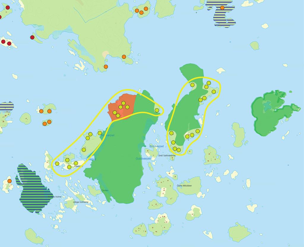 71 Riktlinjer för östra skärgården Stora Äspskär - Hela ön bör bli ett kommunalt naturreservat för att upprätthålla och skydda natur- och friluftsvärden.