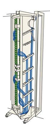 Internt kablage (blå och röda) är 5 meter och skall slingas enligt bild.