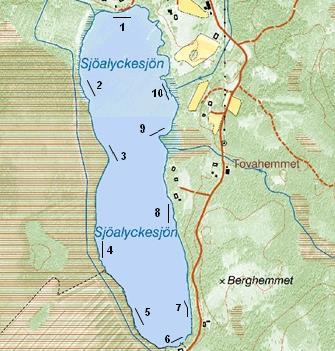 Figur 56. Karta över Sjöalyckesjön.