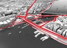 Slussen är en nod för viktiga stråk i staden. Det är en utgångspunkt för gestaltningen.