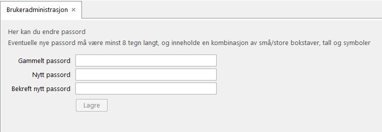 Administration Användaradministration Med detta alternativ kan du ändra lösenord för